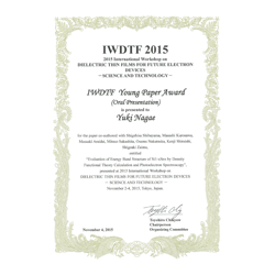 IWDTF Young Paper Award
