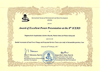 Award of excellent poster presentation at the 8th ICERD